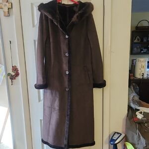 BGSD Maxi Coat Shearling Faux Fur Pauline Long Luxery Winter Hooded